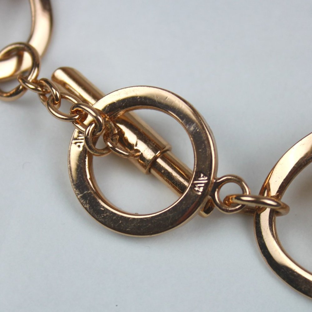A/W Rose Gold Metal Round Linked Belt - Picture 2 of 8
